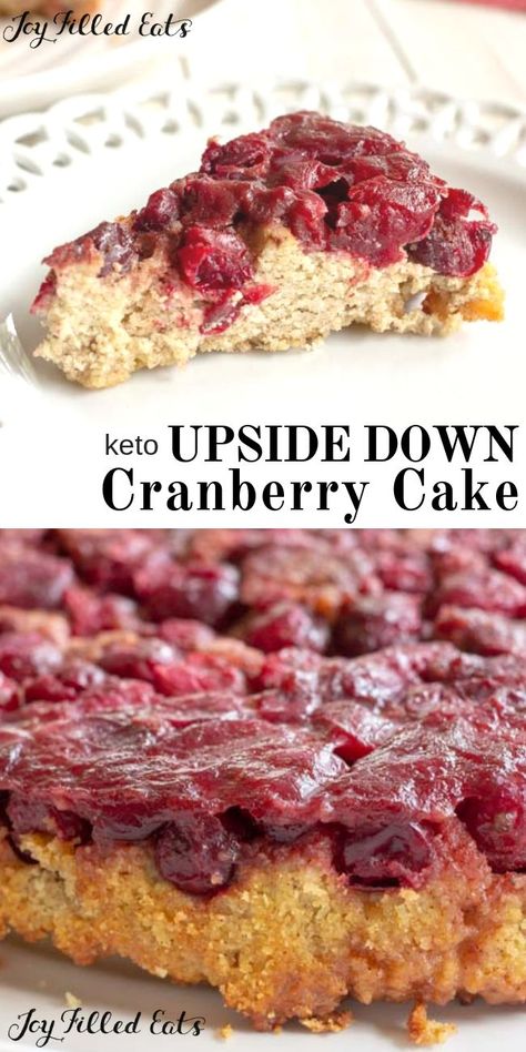 Cake With Cranberries, Cranberry Topping, Cranberry Upside Down Cake, Keto Cranberry, The Best Keto Recipes, Light Cake, Keto Cakes, Keto Thanksgiving, Best Keto Recipes