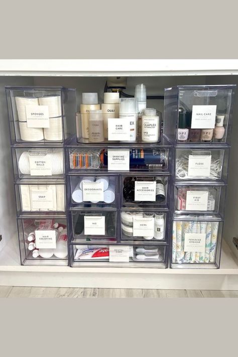 ✨ Under Sink Organization ✨ Maximize your space with smart under-sink organization. Use stackable bins, sliding drawers, and clear containers to neatly store cleaning supplies, toiletries, and essentials. Keep everything easily accessible and clutter-free! 🧴✨ #UnderSinkOrganization #BathroomStorage #ClutterFreeLiving #HomeOrganization #OrganizedSpaces Under Bath Sink Organization, Master Bath Under Sink Organization, Pad Tampon Organization, Bathroom Organization With No Drawers, Bathroom Organization No Cabinets, Modern Bathroom Organization Ideas, The Home Edit Medicine Cabinet, Dental Cabinet Organization, Body Wash Organization