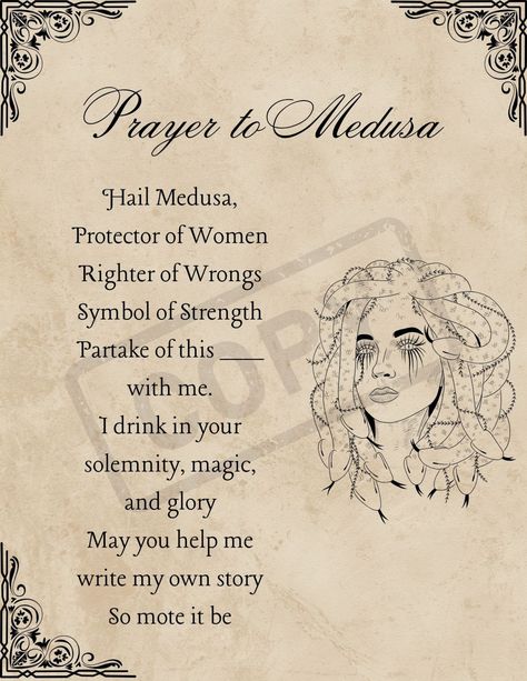 Medusa Goddess & Gorgon: 8 Ways to Work With Her Fierce Energy Medusa Goddess, Medusa Greek Mythology, Goddess Magick, Witch Board, Medusa Art, Dark Goddess, Grimoire Book, Eclectic Witch, Magick Book