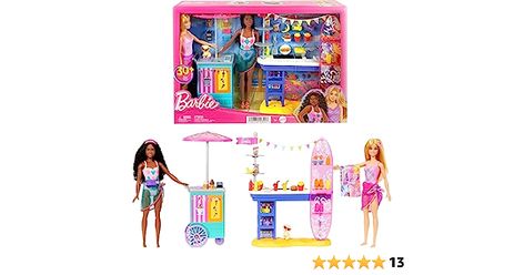 Sand Art Crafts, Barbie Malibu, Barbie Beach, Snack Stand, Barbie Playsets, Nerf Toys, Barbie Doll Accessories, Cold Treats, Beach Boardwalk