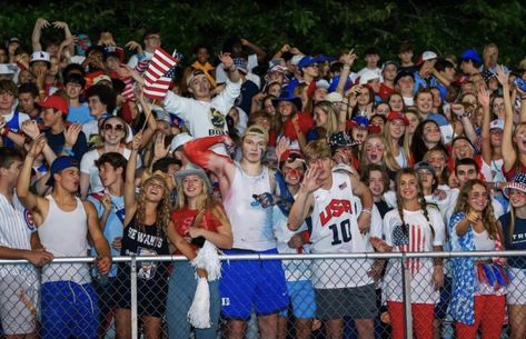 Usa Student Section Theme, Football Game Student Section, Football Student Section, Fnl Outfits, Student Section, Fb Games, High School Football Games, Spirit Week Outfits, School Goals