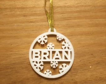 3d Printed Christmas, Pen Projects, Name Christmas Ornaments, Christmas 3d, 3d Printer Projects, Classroom Gifts, 3d Pen, 3d Projects, Personalized Christmas Ornaments