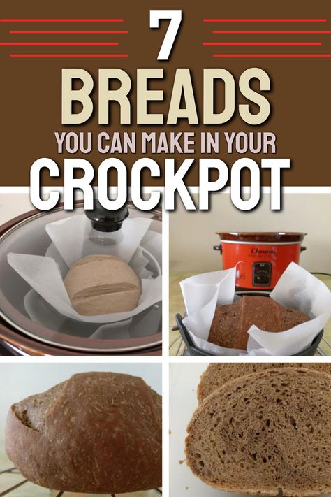 7 simple and delicious bread recipes you can easily make in your crockpot. From classic white bread to flavorful herb loaves, these recipes are perfect for beginners and seasoned bakers alike. Enjoy the warm aroma of homemade bread filling your kitchen without the hassle of traditional baking methods. These crockpot bread recipes are convenient, easy to follow, and require minimal ingredients. Perfect for family dinners or casual gatherings, bring fresh-baked goodness to your table. Bake Bread In Instant Pot, Slow Cooker Quick Breads, Slow Cooker Recipes Bread, Slow Cooker Bread Easy, Frozen Bread Recipes, Easy Slow Cooker Bread Recipes, Beginner Bread Recipe Simple, Bread In Crockpot Recipe, Bread In A Crockpot