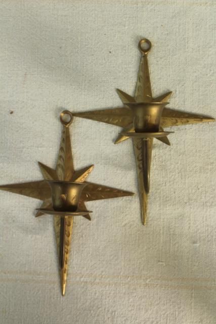 Candle Wall Holder, Vintage Candle Sconces, Wall Candle Sconces, Vintage Trinkets, Candle Holder Wall, Wall Candle Holder, Candle Holders Wall Decor, Candle Holder Vintage, Star Candle Holder