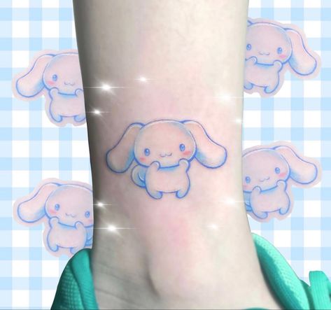 Cinnamoroll Tattoo, Tattoo Toronto, Kawaii Tattoo, Cute Little Tattoos, Sanrio Cinnamoroll, Little Tattoos, Tattoo Sketches, Back Tattoo, Cute Tattoos