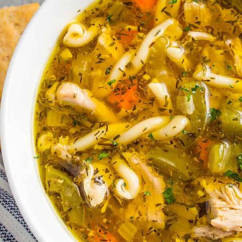 Gluten Free Chicken Noodle Soup {Paleo Option} - Joyfully Full Gf Chicken Soup Recipes, Instant Pot Gluten Free Chicken Noodle Soup, Paleo Chicken Noodle Soup, Chicken Noodle Soup Gluten Free, Gluten Free Chicken Noodle Soup, Banza Pasta, Split Chicken Breast, Soup Paleo, Chicken Noodle Soup Crock Pot