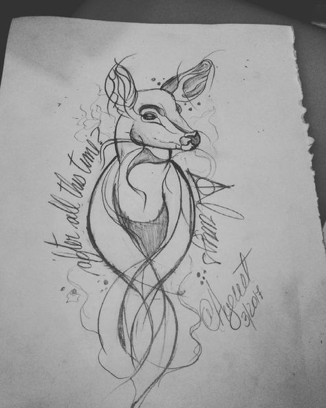 Always Harry Potter Tattoo, Patronus Tattoo, Patronus Harry Potter, Dark Mark Tattoos, Doe Tattoo, Hp Tattoo, Disney Movie Art, Koi Fish Drawing, Harry Potter Painting