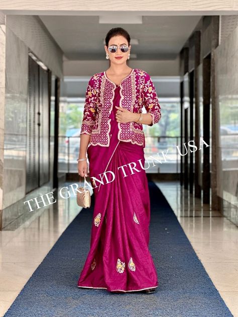 Koti Blouse Designs For Saree, Koti Blouse Designs, Koti Style Blouse, Koti Blouse, Trending Embroidery, Backless Blouse Designs, Ready To Wear Saree, Backless Blouse, Bollywood Style