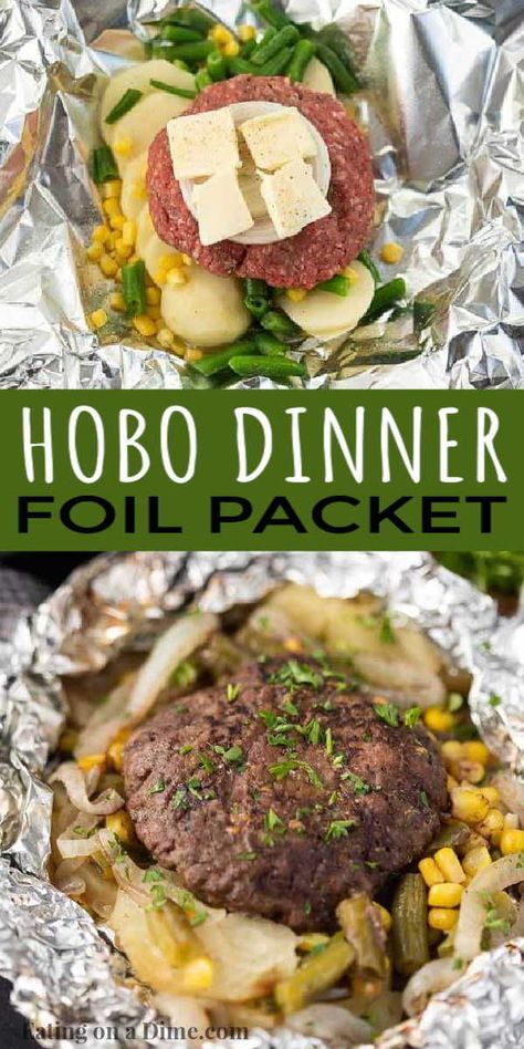 Hobo Dinner Foil Packets, Dinner Foil Packets, Hobo Dinner Recipes, Hobo Dinner, Tin Foil Dinners, Hobo Dinners, Foil Pack Dinners, Foil Packet Dinners, Foil Pack Meals