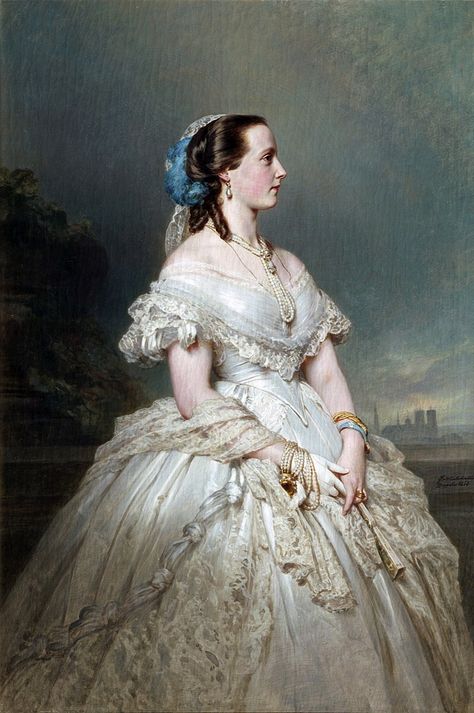 Franz Winterhalter, Franz Xavier Winterhalter, Fashion History Timeline, Franz Xaver Winterhalter, Victorian Era Fashion, Dress Painting, Historical Painting, 19th Century Fashion, Female Portraits