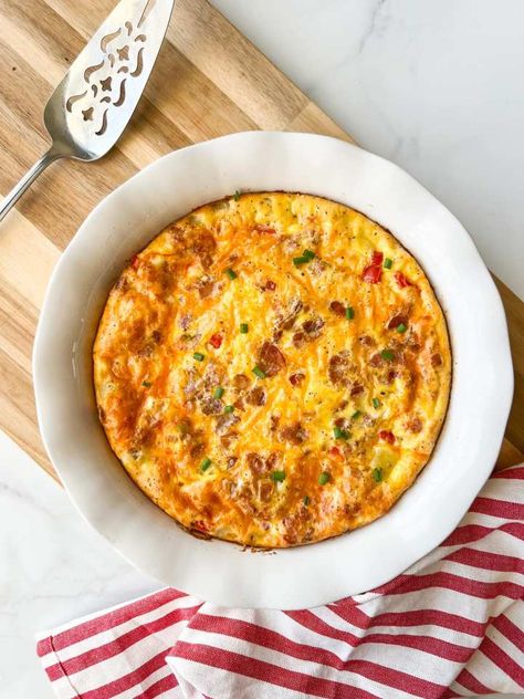 Bacon and Potato Frittata - Keeping On Point Potato Frittata Recipes, Sausage Frittata, Keeping On Point, Slow Cooker Green Beans, Crispy Baked Chicken Thighs, Curry Chicken And Rice, Potato Frittata, Lemon Chicken Pasta, Slow Cooker Bbq Chicken