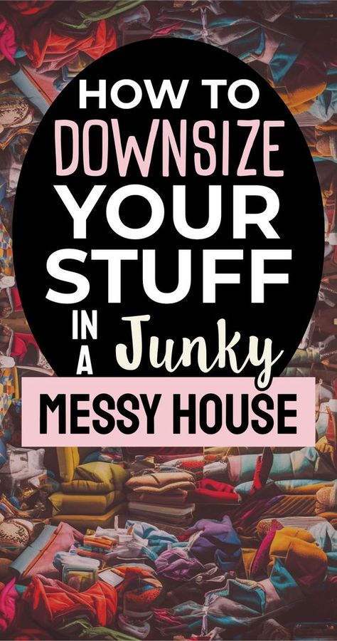 Let's declutter your home! Today, the decluttering topic is: How To Downsize Your Stuff In A Junky Messy House. Clutter everywhere is a REAL challenge, but there's help and little tricks you can use to get rid of clutter even when... How To Start Organizing Your Home, How To Get Rid Of Clutter, How To Get Rid Of Stuff, How To Get Organized, Simple Life Hacks Organizing Ideas, 2024 Declutter, How To Declutter Your Home, Declutter House, Ways To Declutter Your Home