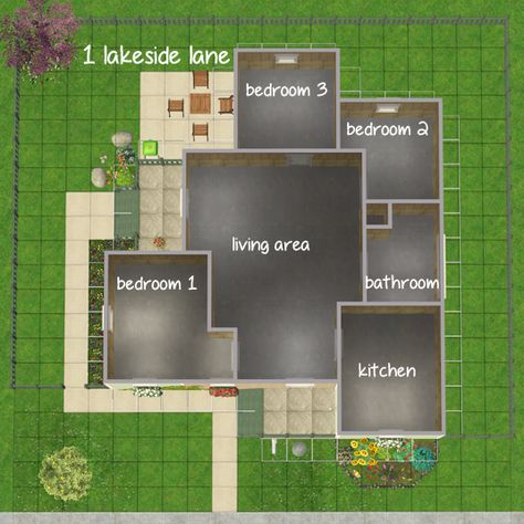 Poppet — simsjpg requested a house with 3 bedrooms. I got a... Sims 3 Houses Ideas, Casas The Sims Freeplay, Sims 4 Houses Layout, Rumah Minecraft Sederhana, Sims Mobile, Sims Freeplay Houses, Easy Minecraft Houses, Sims 4 House Plans, Sims 4 House Building