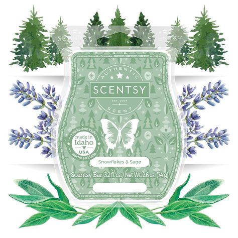 #ScentOfTheMonth ⁪ #Snowflakes & #Sage ⁪ Chill out with a frosty bouquet of #FraserFir, cool #sage and sprigs of iced #lavender. ⁪ https://catharinelesnick.scentsy.ca/ ⁪ #ScentsyWithCatharine #ScentsyIndependentConsultant #ThunderBay Scentsy 2024, Scentsy Oils, Candle Boutique, Scentsy Products, Scentsy Bar, Scent Warmers, Fraser Fir, Scentsy Party, Scentsy Wax Bars