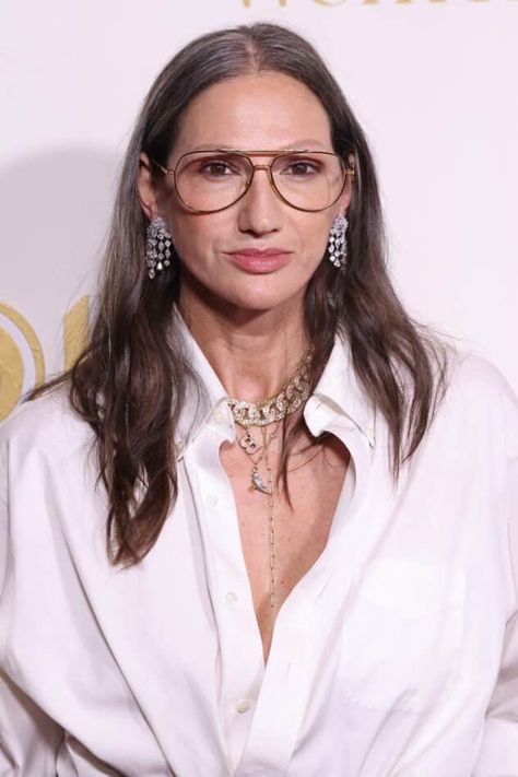 Jenna Lyons Jewelry, Jenna Lyons Jewelry Style, Jenna Lyons Glasses, Saint Laurent Kate Sunglasses, Abbott Lyon Necklace, Leopard Glasses Zenni, Jenna Lyons, Diamond Chandelier Earrings, David Webb