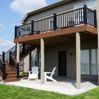 Patio Under Decks, Deck Building Plans, Second Story Deck, Deck Remodel, Deck Pictures, Deck Building, Patio Deck Designs, Composite Deck, Back Deck Decorating