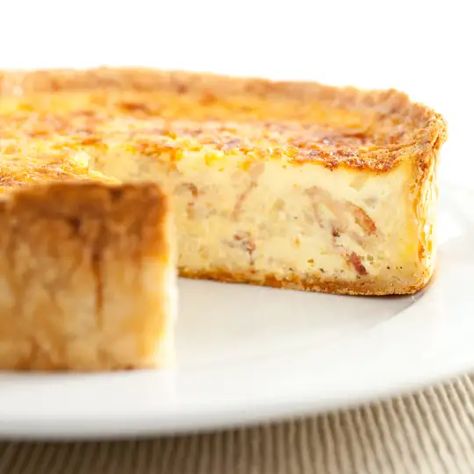 Deep-Dish Quiche Lorraine | Cook's Illustrated Deep Dish Quiche, Cooks Illustrated Recipes, Quiche Lorraine Recipe, Cookie Toppings, America's Test Kitchen Recipes, Sweet Italian Sausage, Savory Tart, Kitchen Recipe, Cooks Illustrated