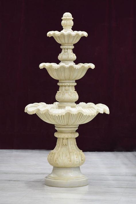 Greek Fountain, Marble Handicraft, Greek Wedding Theme, Classic Fountain, Marble Fountain, Water Fountain Design, 7 October, Ganpati Decoration At Home, Art Deco Artwork