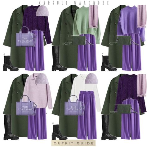 Hello, beauties! This casual capsule is made in an unusual combination of green and purple colors! Write in the comments which color you like best!
Click on my post and start shopping!
Follow me for more looks! Green And Purple Outfit, Purple Color Combinations, Oversized Wool Coat, Purple Outfits, Capsule Outfits, Wardrobe Outfits, Green Coat, Wool Coat, Green And Purple