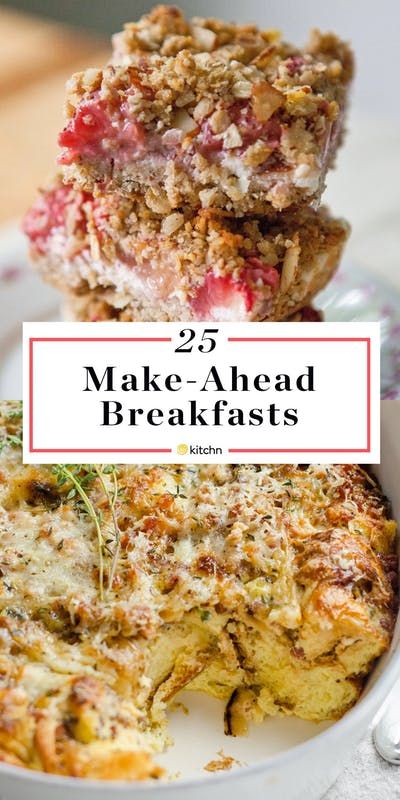 25 Breakfast Recipes to Make the Night Before | Kitchn Night Before Breakfast, Brunch Ideas For A Crowd, Make Ahead Brunch Recipes, Recipes For A Crowd, Make Ahead Brunch, Healthy Brunch Recipes, Breakfast For A Crowd, Camping Breakfast, Healthy Breakfast Ideas