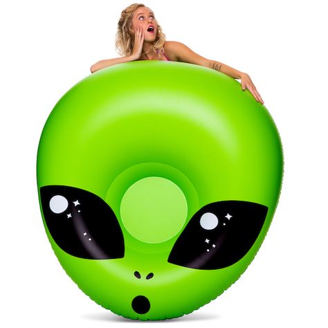 Alien Head Ride-On Pool Float | Pool Supplies Canada Funny Pool Floats, Intergalactic Party, Hr Ideas, Pool Inflatables, Giant Pool Floats, Alien Birthday, Giant Pool, Scary Vampire, We All Float Down Here