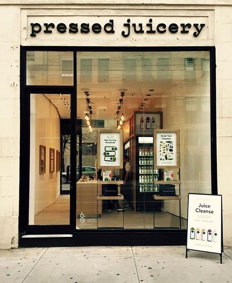 Now Open In NYC! The #1 juice bar from the West Coast is finally here! 🗽 Stop by our store on Lafayette St. between Bleecker St. & W. Houston St. 🏃🏽 #PressedLafayette | Tap the link in our bio for the directions. Pressed Juicery Cleanse, Juice Bar Ideas, Juice Bar Design, Juice Store, Pressed Juicery, Juice Shop, Juice Bars, Shop Facade, Juice Branding