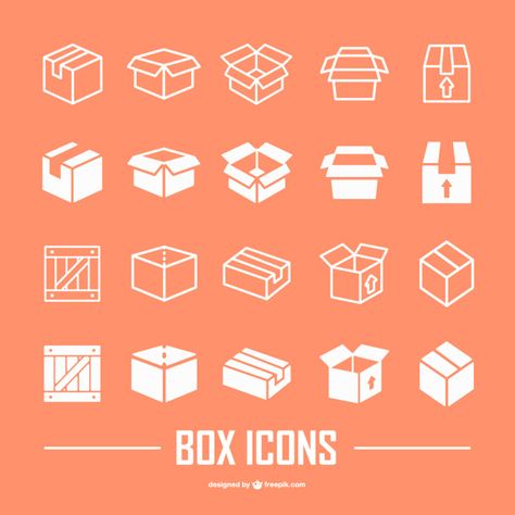 Kraft Box Packaging, Icon Package, Flat Design Icons, Box Icon, Custom Gift Bags, Flat Icons Set, Texas Map, Flat Icons, Print Box