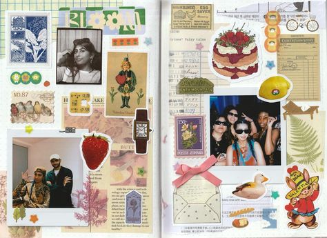 my favourite pages from my journal #junkjournal #scrapbooking #journaling Collage Scrapbook Layouts, Collage Photography, Photography Sketchbook, Journal Inspiration Writing, Keyword Elements Canva, Zine Design, Memory Journal, Collage Scrapbook, Colorful Aesthetic