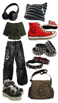 Winter Punk Outfits Grunge Fashion, Aesthetic Clothes Goth, 2000s Fashion Outfits Emo, Goth Streetwear Aesthetic, Hot Topic Outfits Aesthetic, 2000 Alternative Fashion, Emo Fit Ideas, Cool Alt Outfits, Alt Fashion Casual