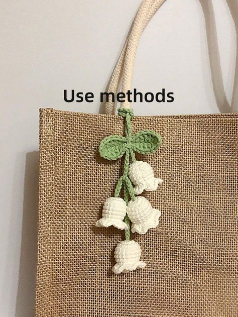 1pc Women Crochet Floral Charm Fashion Keychain For Key DecorationI discovered amazing products on SHEIN.com, come check them out! Marque-pages Au Crochet, Teacher Accessories, Key Decorations, Back To School Gifts For Teachers, Crochet Bookmarks, Crochet Diy, Crochet Keychain, Jewelry Making Charms, Diy Pendant