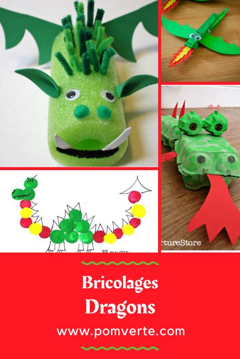 Amusez-vous à bricoler un dragon avec papier construction ou carton d'oeufs. Nouvel An, Summer Camp, Mario Characters