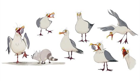 Rapunzel Characters, Seagull Illustration, James Woods, Far From The Tree, Cartoon Birds, Character Model Sheet, Animal Doodles, Autumn Illustration, Character Designer