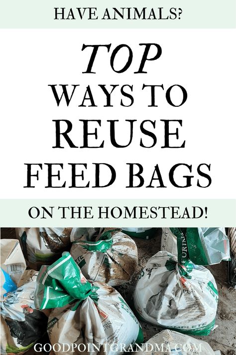 Plastic Bag Repurpose, Recycled Feed Bags, Recycle Feed Bags, Repurposed Feed Bags, Grain Bags Repurposed, Feed Bag Crafts, Feed Bags Repurposed, Feed Sacks Ideas, Feed Sack Bags