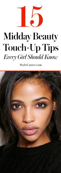 15 Simple Middle-of-the-Day Beauty Fixes | StyleCaster Touch Up Makeup, Cleopatra Beauty Secrets, Vaseline Beauty Tips, French Beauty Secrets, Overnight Beauty, Makeup Advice, Natural Beauty Diy, Cosmetic Skin Care, Better Skin