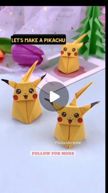 New Craft Ideas With Paper, Paper Art Craft Creative, Fun Diy Crafts Videos, Free Papercraft Templates Printables, Oragami Ideas Cute Easy For Kids, Origami Art For Kids, Pokemon Crafts For Kids, Paper Origami Easy, Cute Origami Easy