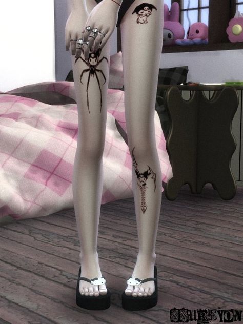 Ts4 Kuromi Cc, Sims 4 Emo Cc Clothing, Sims 4 Cc Sanrio Tattoo, Sims 4 Cc Clothes Kuromi, Sims 4 Cc Emo Tattoos, Sims 4 Cc Goth Pants, Sims 4 Cc Tattoo Cute, Patreon Sims 4 Cc Tattoos, Sims 4 Goth Tattoos