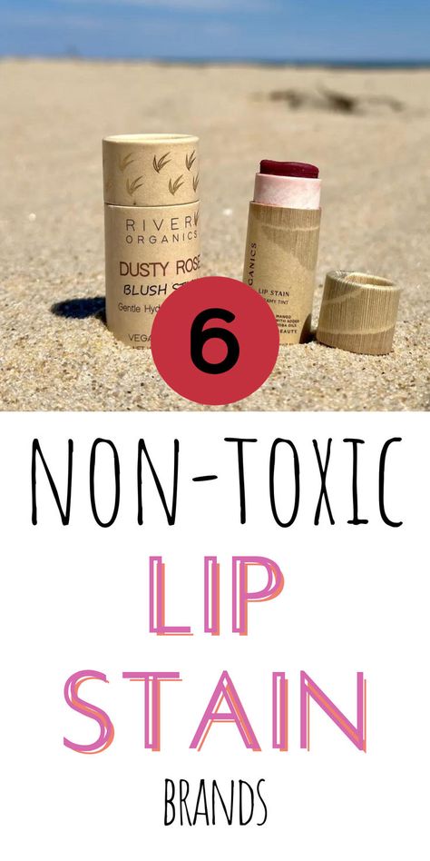 6 Best Non Toxic Lip Stains | Red Lip Stain | Clean Beauty | Organic Lipstick | Best Lip Stain | Zero Waste Lip | Lip and Cheek Stain Non Toxic Skin Care, Best Lip Stain, Red Lip Stain, Lip And Cheek Stain, Organic Lipstick, Toxic Makeup, Non Toxic Living, Beauty Products You Need, Lip Stains