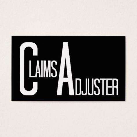 Claims Adjuster Word Business Card Claims Adjuster, Insurance Adjuster, Black Business Cards, Black Business Card, Black Business, Personal Business Cards, From Scratch, Business Card, Business Cards