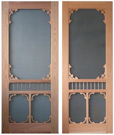 antique storm doors | Victorian Screen & Storm - VintageDoors.com Wooden Screen Door Ideas, Antique Screen Door, Screen Door Ideas, Vintage Screen Doors, Screened Porch Decorating, Old Screen Doors, Wooden Screen Door, Diy Screen Door, Security Screen Door