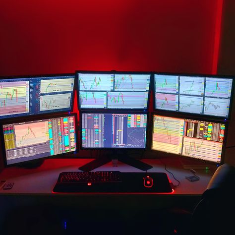 6 Monitor Setup, Computer Set, Hedge Fund, Gaming Setup, Dream Board, Computer Monitor, Office Design, Russia, Vision Board