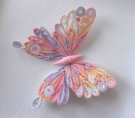 Quilling Butterfly, Arte Quilling, Quilling Animals, Paper Quilling For Beginners, Paper Quilling Flowers, Origami And Quilling, Paper Quilling Jewelry, Quilling Work, Desain Quilling