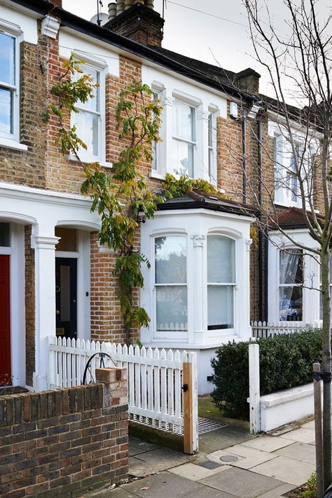 Terraced House Exterior Renovation - Before & After Design Ideas (houseandgarden.co.uk) Terraced House Exterior, Exterior Renovation Before And After, Terrace House Exterior, Pebble Dash, Exterior House Renovation, Victorian Terrace House, Edwardian House, Exterior Renovation, Upvc Windows