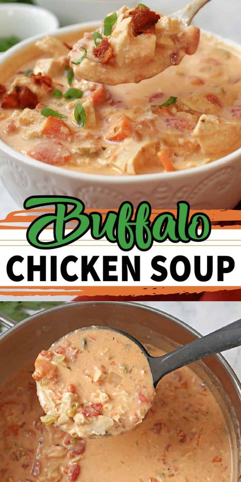 Chicken Wing Soup Recipe, Chicken Soup Crockpot, Soup Bar, Chicken Chowder, Buffalo Chicken Soup, Easy Buffalo Chicken, Chicken Dip Recipe, Buffalo Chicken Dip Recipe, Chicken Soup Recipe