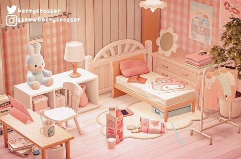 Pink House Interior, Animal Crossing Music, Fairy Bedroom, Pink Island, Animal Crossing Memes, Happy Home Designer, Pastel House, Animal Crossing Villagers, Pink Animals