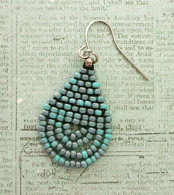 Linda's Crafty Inspirations: Teardrop Loop Earrings Samples Seed Bead Earrings Patterns Brick Stitch, Making Beaded Earrings, Round Seed Bead Earrings, Free Beading Tutorials Earrings, Beaded Earrings Native Patterns, Seed Beaded Earrings Diy Tutorials, Seed Bead Loop Earrings, Beaded Earring Tutorials, Trendy Round Beaded Earrings