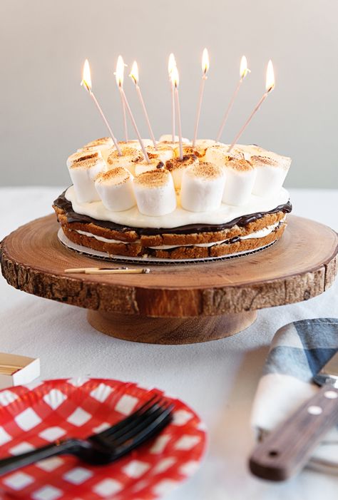 S'mores Birthday Cake Smores Birthday Cake, Smores Birthday, Smores Cake, S'mores, S Mores, How Sweet Eats, Piece Of Cakes, Eat Dessert, Sweets Treats