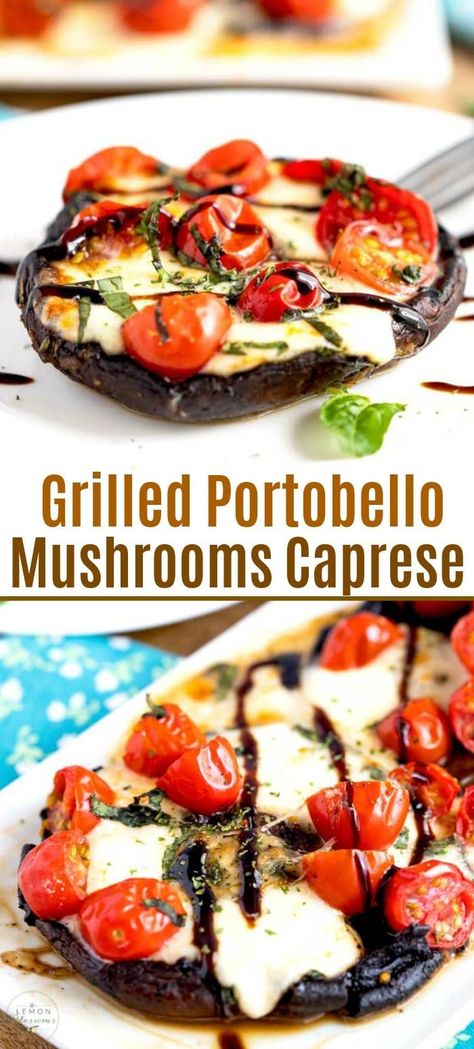 Grilled Stuffed Mushrooms, Grilled Portabella Mushrooms, Portabella Mushrooms Recipes, Herb Marinade, Stuffed Portobello Mushrooms, Portobello Mushroom Recipes, Stuffed Portobello, Grilled Portobello, Stuffed Portabella Mushrooms