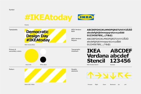 IKEA DEMOCRATIC DESIGN DAY on Behance Ikea Branding, Ikea Logo, Clever Logo Design, Retail Signage, Ikea Design, Brand Manual, Primary And Secondary Colors, Design Identity, Vi Design