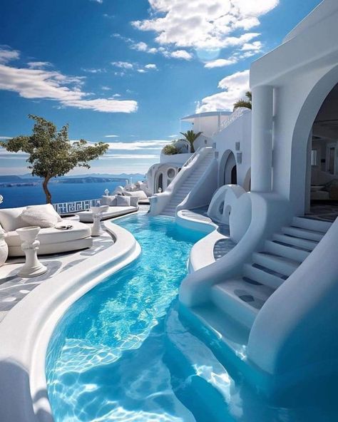 Luxury Swimming Pools Outdoor, Expensive Vacations, Dream Vacations Beautiful Places, Luxury Places, Greece Resorts, Dream Location, Dreams Resorts, Dream Hotels, Dream Life House