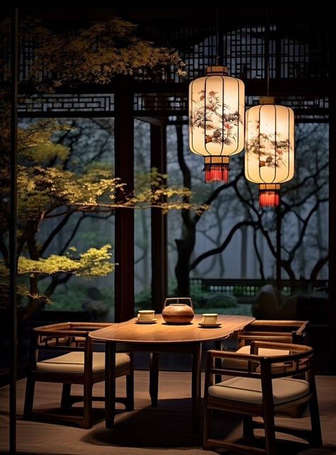 Snowskin Mooncake, Chinese Tea Room, Chinese Tea House, Japan Vibes, Chinese Style Interior, Japanese Garden Landscape, Chinese House, Japanese Home Design, Chinese Home